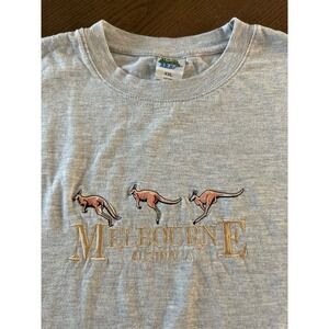 Vtg Y2K 90s Melbourne Australia Tshirt Short Sleeve Embroidered Kangaroos Sz XXL